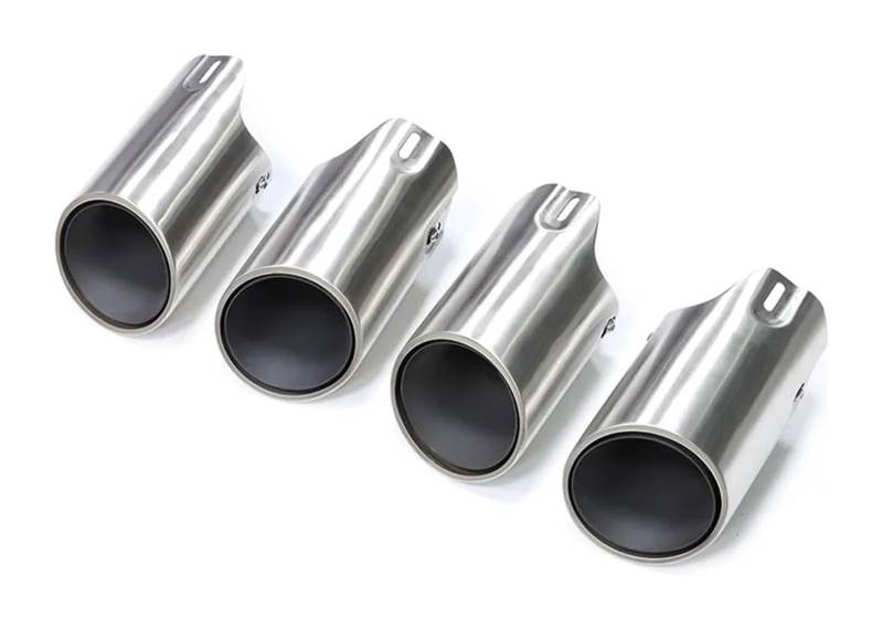 Auspuffblende Für Panamera 4S Für 971 Für 2017-2024 Endrohr Edelstahl Schwarz Ersatz Schalldämpfer Auspuff Spitze Düse(Silver B) von FAHBSTR