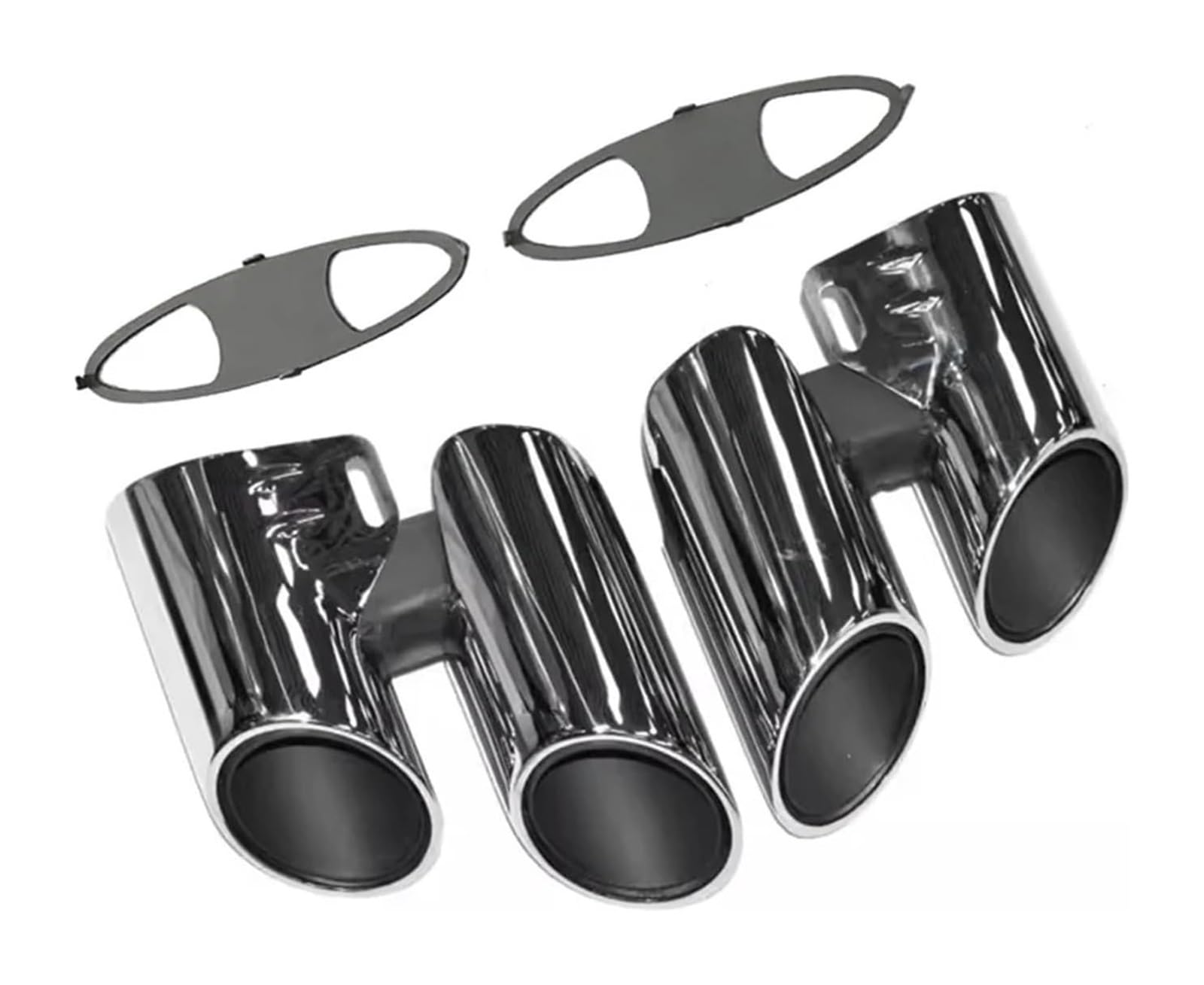 Auspuffblende Für Paramera Für 971 2017 2018 2019 2020-2024 Upgrade Dual Outlet Quad Edelstahl Endrohr Auspuffschalldämpfer(Silver A-1) von FAHBSTR
