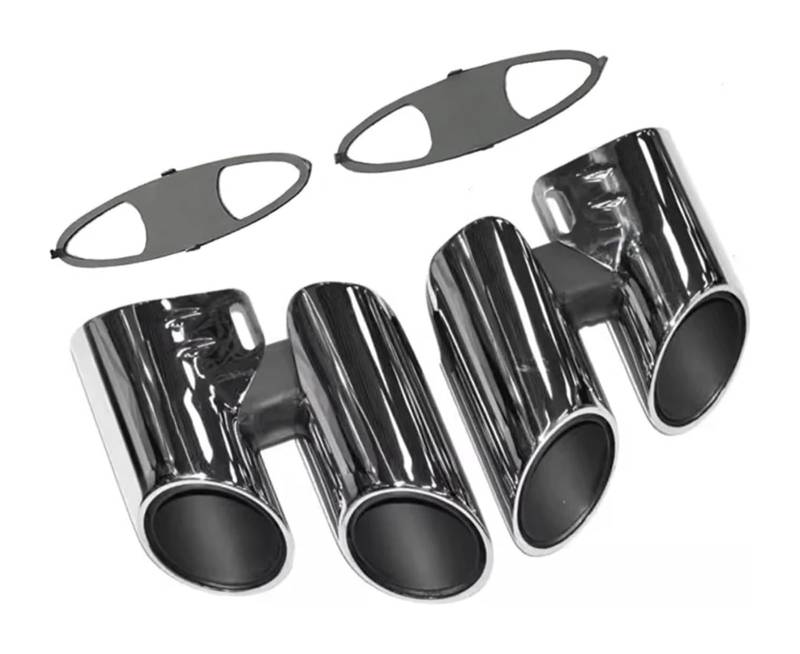 Auspuffblende Für Paramera Für 971 2017 2018 2019 2020-2024 Upgrade Dual Outlet Quad Edelstahl Endrohr Auspuffschalldämpfer(Silver A-1) von FAHBSTR