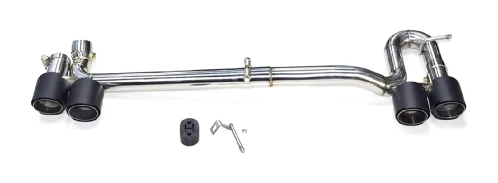 Auspuffblende Für VW Für CC 304 Edelstahl Auto Auspuffblende Schalldämpfer 4 Out Carbon Fiber Rohrdüsensystem(Onecolor) von FAHBSTR
