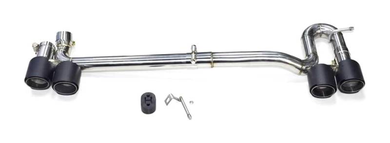 Auspuffblende Für VW Für CC 304 Edelstahl Auto Auspuffblende Schalldämpfer 4 Out Carbon Fiber Rohrdüsensystem(Onecolor) von FAHBSTR