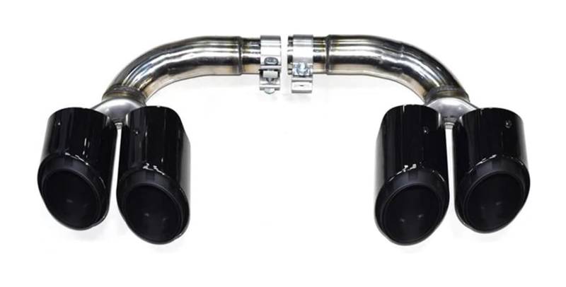 Auspuffblende Für VW Für T&OUAREG 2.0t 3.0t 2019-2023 Quad Car Auspuffblende Schalldämpfersystem Düse Edelstahl Endrohr(2.0T Petrol Black A) von FAHBSTR
