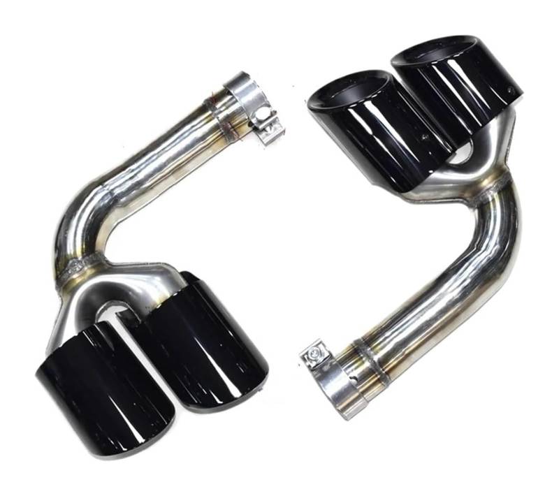 Auspuffblende Für VW Für T&OUAREG 2019 2020 2021 2022 2023 2024 Endrohr-Auspuff-Upgrade Sport Vier Outlet Ersatz-Schalldämpfersystem(Gasoline 2.0T) von FAHBSTR