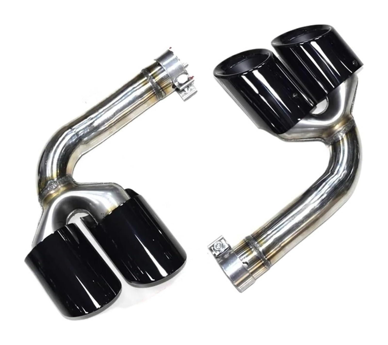 Auspuffblende Für VW Für T&OUAREG 2019 2020 2021 2022 2023 2024 Endrohr-Auspuff-Upgrade Sport Vier Outlet Ersatz-Schalldämpfersystem(Gasoline 3.0T) von FAHBSTR