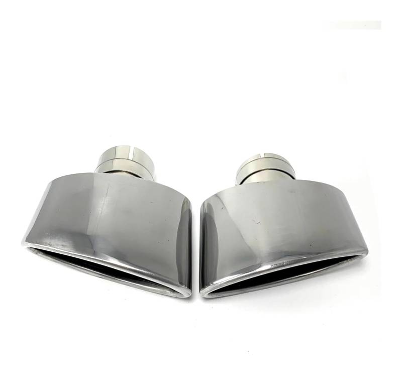 Auspuffblende Universal Auspuffendrohr Aus Edelstahl Für Autos 150 Mm Auslass Gerolltes Ovales Schräges Schalldämpfer Endrohr 1 Paar (L+R)(60 IN-150 OUT) von FAHBSTR