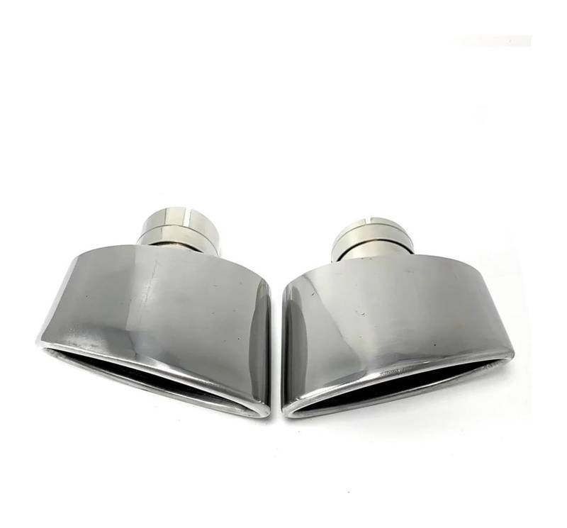 Auspuffblende Universal Auspuffendrohr Edelstahl 30, 150 Mm Auslass Gerollt Oval Schräg Schalldämpfer Endrohr 1 Paar (L+R)(ID 57-OD 150) von FAHBSTR