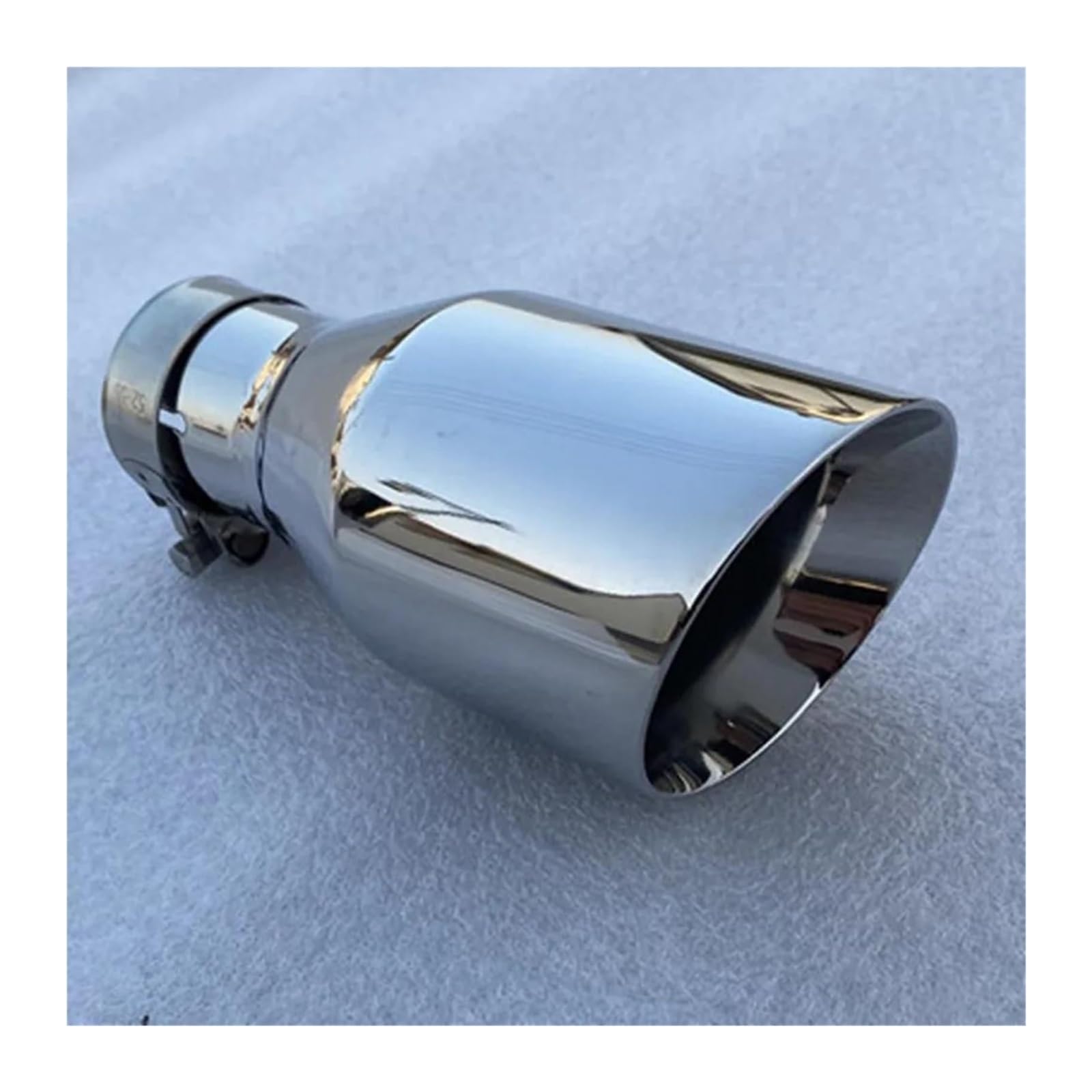 Auspuffblende Universal Endrohr Auto Auspuffblende Edelstahl Schalldämpfer 76mm 76MM IN 101MM OUT(Bevel Edge) von FAHBSTR