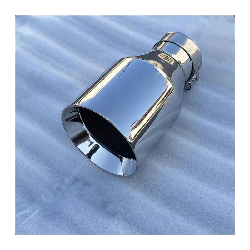 Auspuffblende Universal Endrohr Auto Auspuffblende Edelstahl Schalldämpfer 76mm 76MM IN 101MM OUT(Flat edge) von FAHBSTR