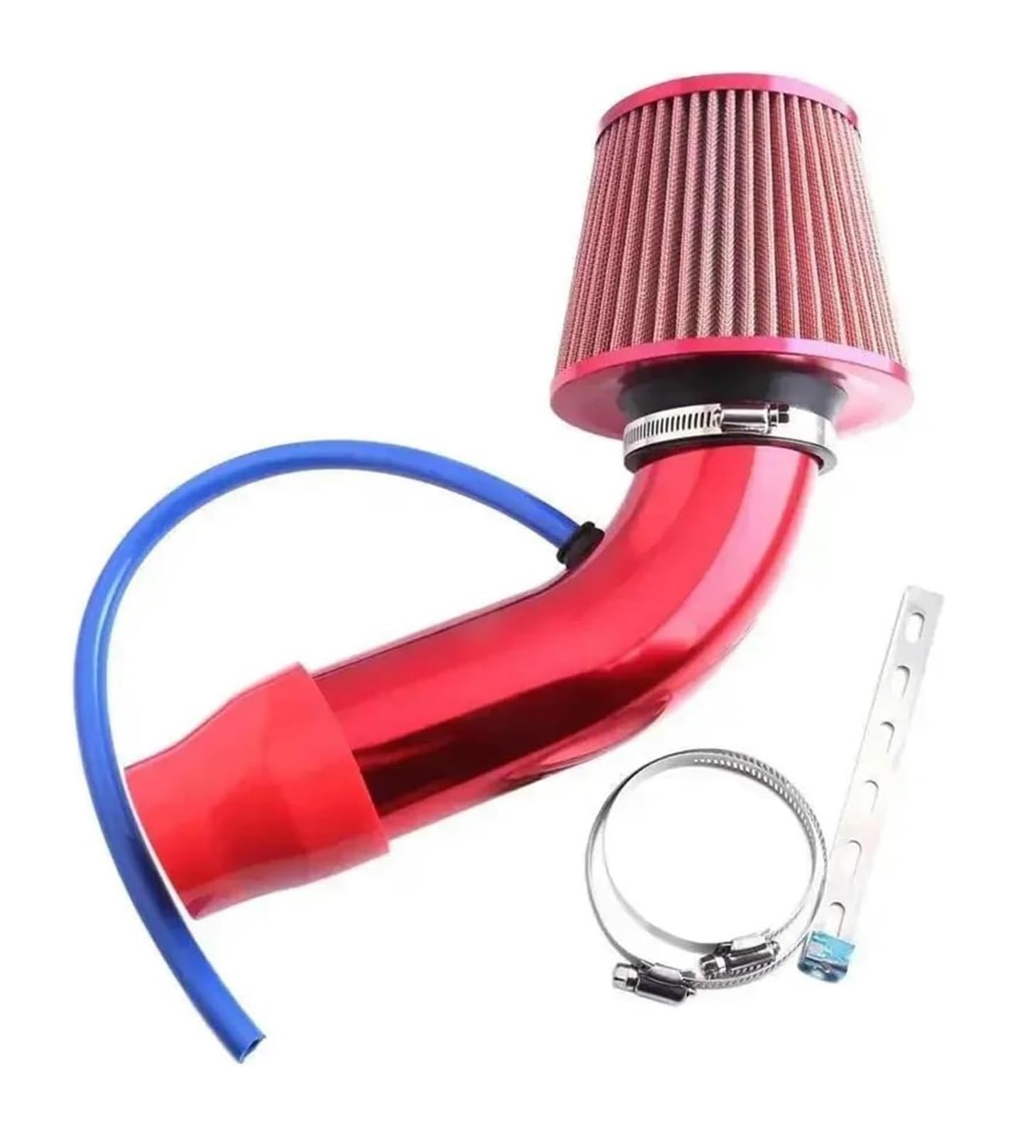 Auto-Entlüftungsrohr Universal 76mm/3 Zoll Pilzkopf Cold Air Intake Kit Air Box Ansaugschlauch(rot) von FAHBSTR