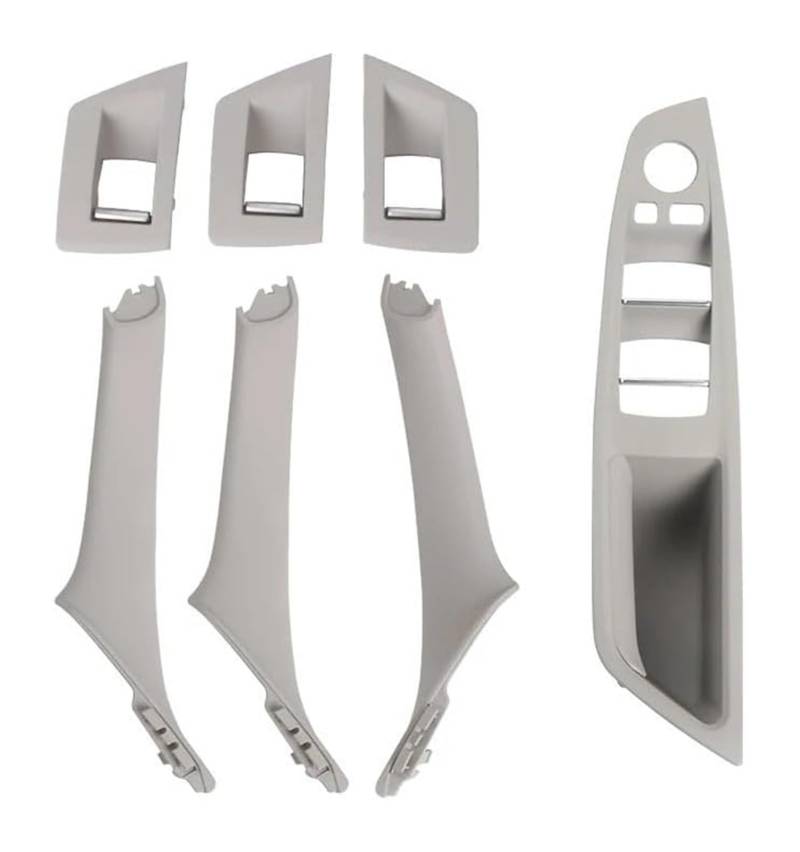 Für 5er-Serie Für F10 F11 Auto-Innentürgriffverkleidung Pull Trim Cover Fensterschalter Set Lift Control Button Hauptschalter Für Elektrische Fensterhebe(RHD Gray) von FAHBSTR