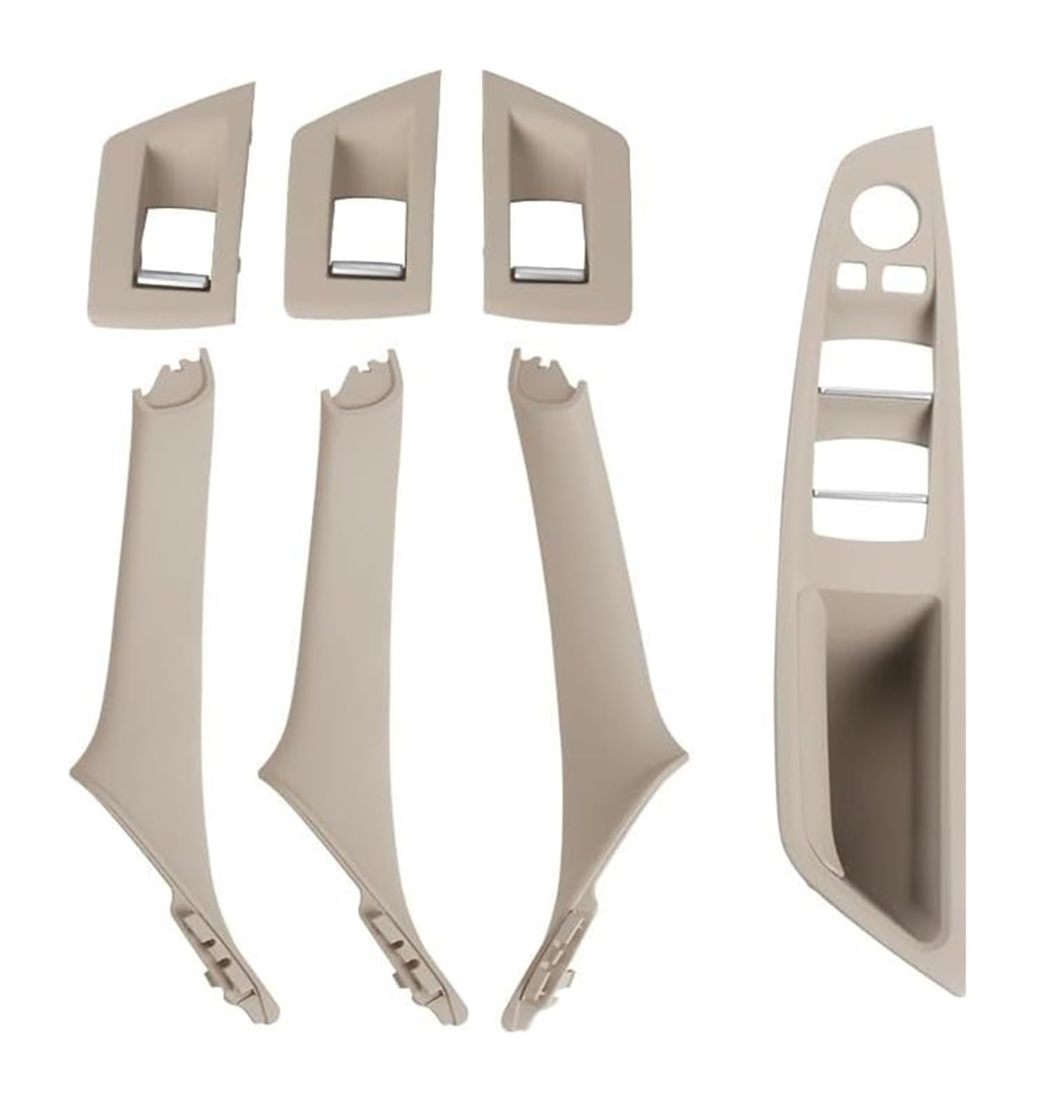 Für 5er-Serie Für F10 F11 Auto-Innentürgriffverkleidung Pull Trim Cover Fensterschalter Set Lift Control Button Hauptschalter Für Elektrische Fensterhebe(RHD Oyster) von FAHBSTR