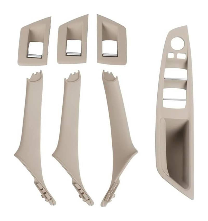 Für 5er-Serie Für F10 F11 Auto-Innentürgriffverkleidung Pull Trim Cover Fensterschalter Set Lift Control Button Hauptschalter Für Elektrische Fensterhebe(RHD Oyster) von FAHBSTR