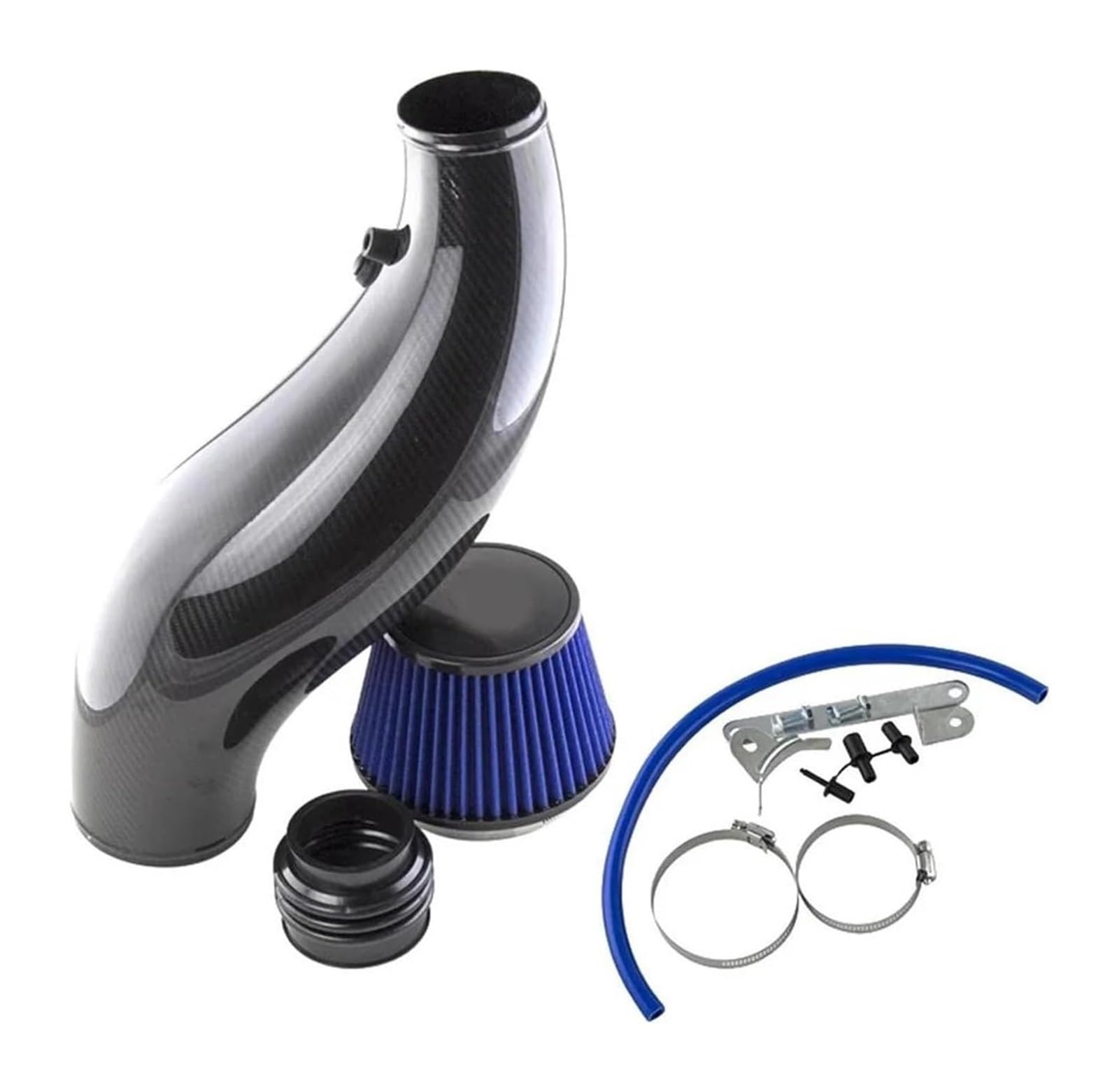 Für Civic 1992-1995 1996 1997 1998 1999 2000 EK EG Luftfilter Ansaugrohr Schwarz Rot Blau Carbon Auto Air Intake Rohr Air Box Ansaugschlauch(Carbon Fiber) von FAHBSTR