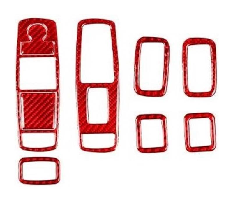 Für Dodge Für Caravan 2008 2009 2010 Auto Center Console Trim Fensterheber-Bedienfeld Innenaufkleber Hauptschalter Für Elektrische Fensterhebe(rot,3) von FAHBSTR