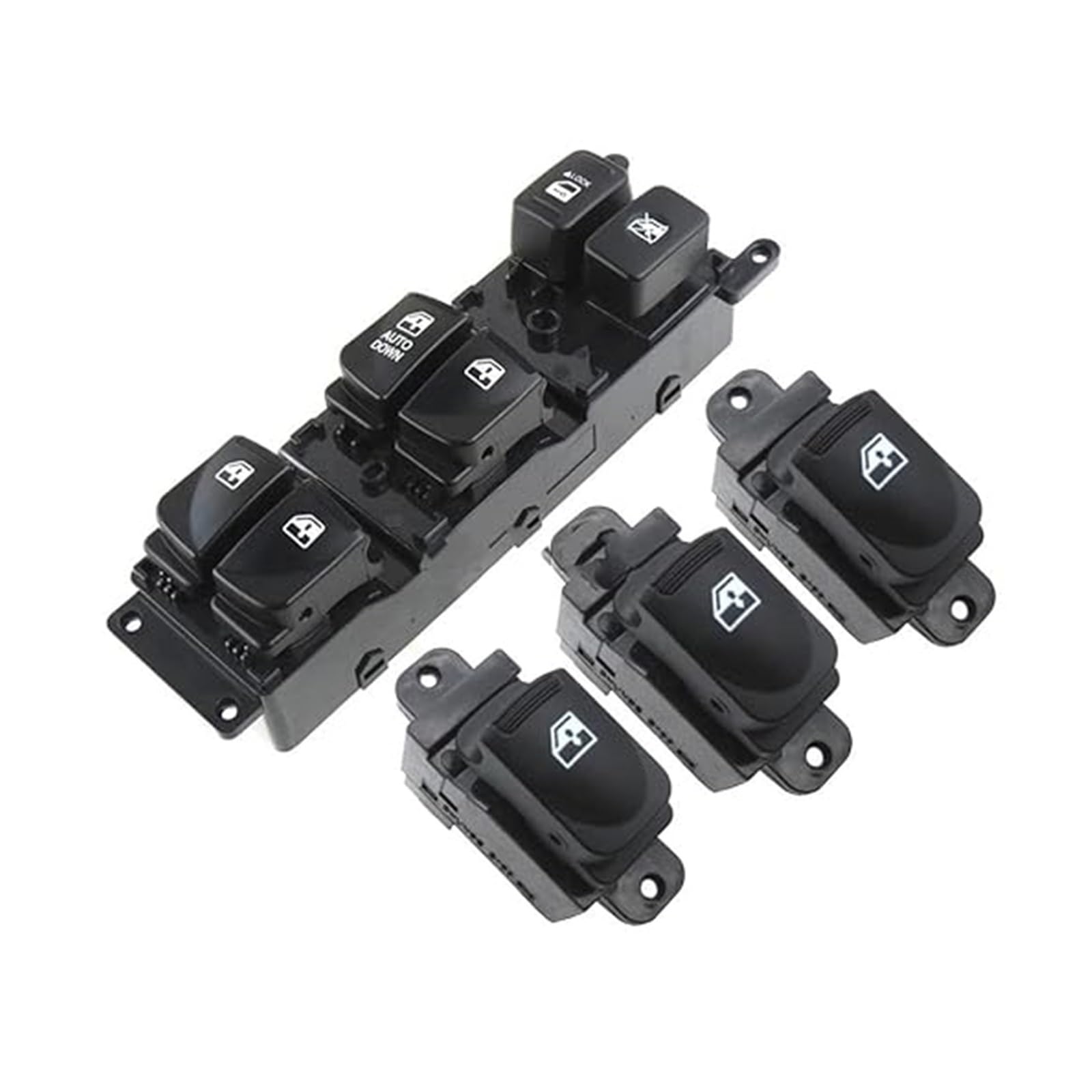 Für Hyundai Für Accent 2006-2010 Elektrische Fensterheber Schalter Master Control 93580-1E000 93580 1E000 935801E000 Hauptschalter Für Elektrische Fensterhebe(Switch Set) von FAHBSTR