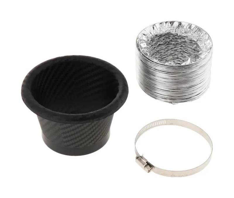 Für Lufteinlass Auto Turbine Einlassrohr Trichter Kit Universal Front Stoßstange Air Box Ansaugschlauch von FAHBSTR