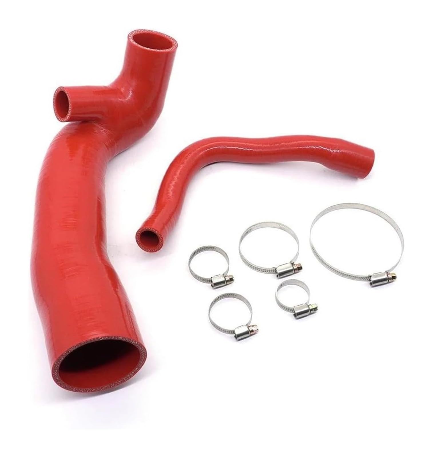 Für M&ini Für Cooper S Für Clubman 1.6T R55 R56 R57 N14 Für Motor 2007-2010 Silikon-Luftansaugschlauch Turbo-Einlassrohr-Kit Air Box Ansaugschlauch(rot) von FAHBSTR