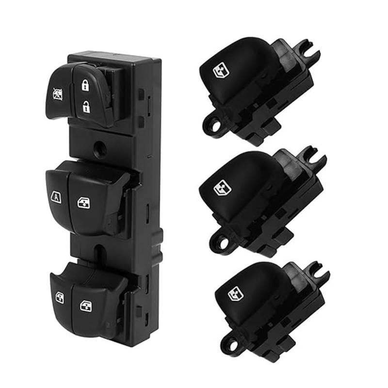 Für Qashqai Altima Für Sylphy Für Tiida Für X-Trail Für N&issan Auto Fensterheberschalter Power Master Button 25401-1KA0A Hauptschalter Für Elektrische Fensterhebe(1 set) von FAHBSTR