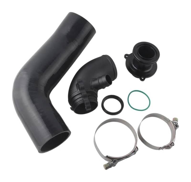 Für SEAT Für Leon MK3 1,8 T 2,0 T Für Cupra 5F 1,8 T 2,0 T Silikon Ansaugschlauch Turbo Einlass Ellenbogen Turbo Schalldämpfer Löschen Air Box Ansaugschlauch(Schwarz) von FAHBSTR