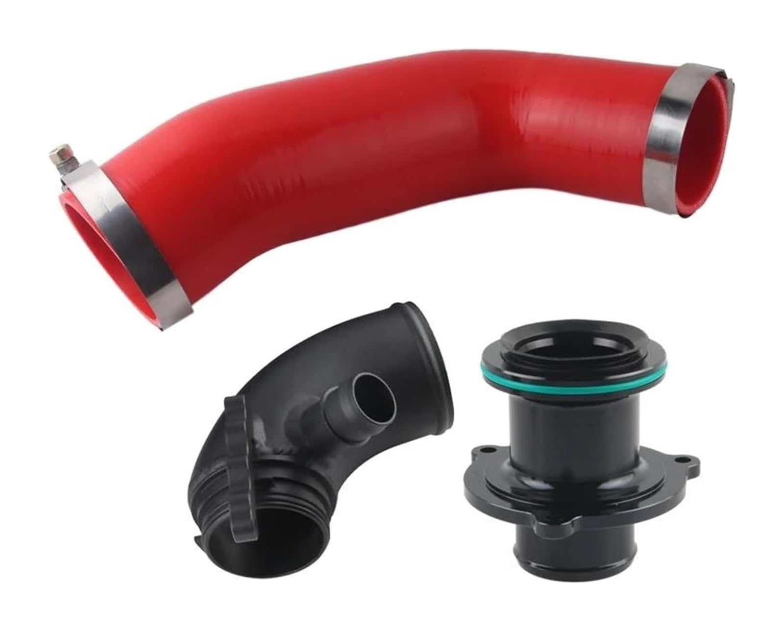 Für VW Für G&olf MK7 GTI Für Sportwagen 1,8 T 2,0 T Auto Turbo Einlass Outlet Upgrade Rohre Ansaugrohre Schalldämpfer Löschen Air Box Ansaugschlauch(RED HOSE C) von FAHBSTR