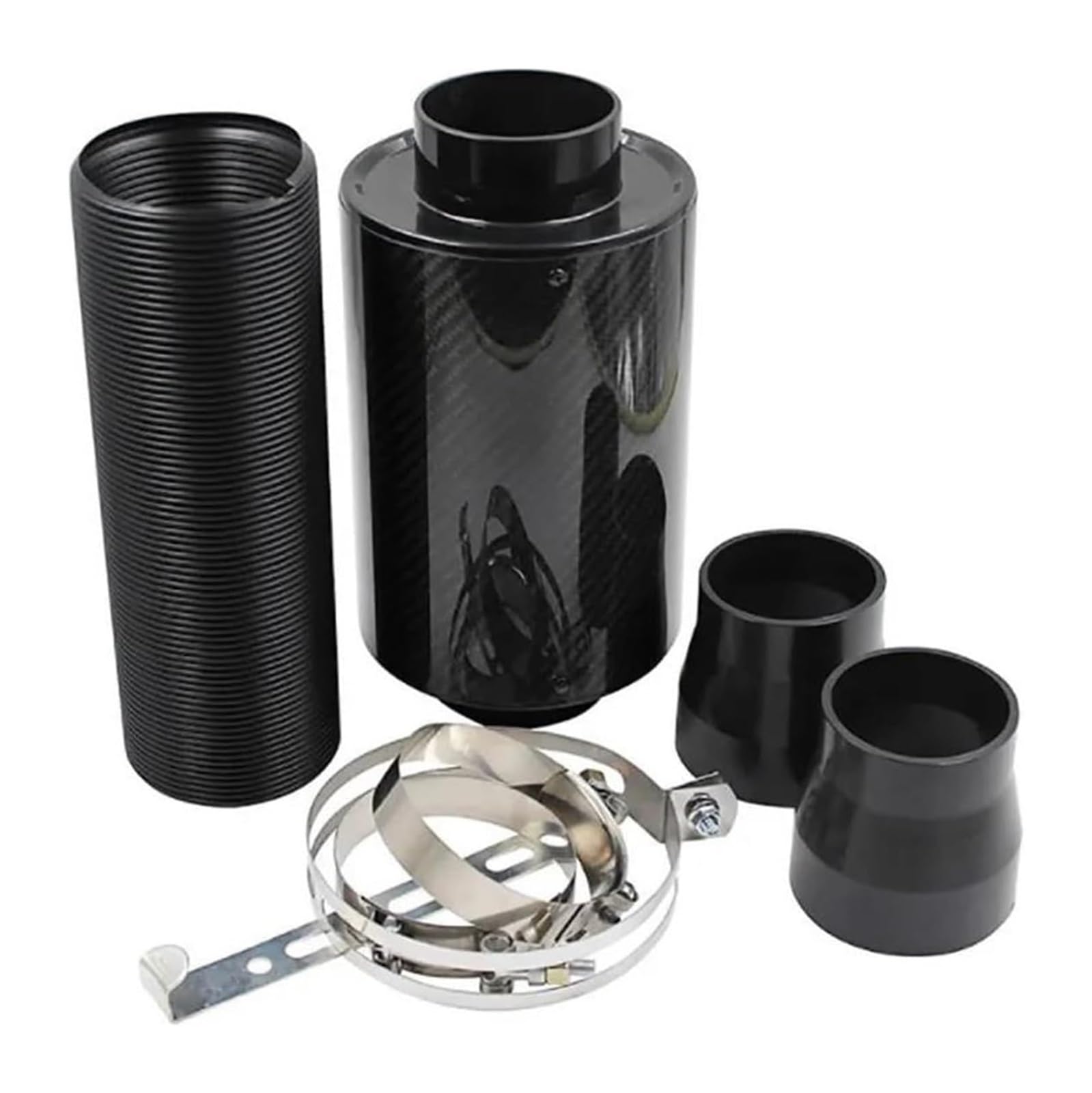 Universal Luftansaugfilter-Kit 76 Mm/3 Zoll Kaltluft-Autoansaugrohr Aus Kohlefaser Mit Ansaugschlauch High Flow Air Box Ansaugschlauch Universal Luftansaugfilter-Kit 76 Mm/3 Zoll Kaltluft-Autoansaugrohr Aus Kohlefaser Mit Ansaugschlauch High Flow Air Box Ansaugschlauch von FAHBSTR