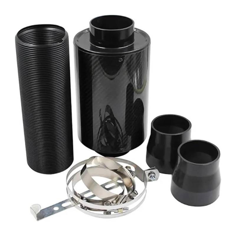 Universal Luftansaugfilter-Kit 76 Mm/3 Zoll Kaltluft-Autoansaugrohr Aus Kohlefaser Mit Ansaugschlauch High Flow Air Box Ansaugschlauch von FAHBSTR
