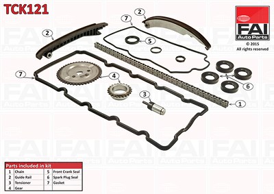 Fai Autoparts Steuerkettensatz [Hersteller-Nr. TCK121] für Chrysler, Fiat, Jeep, Mini von FAI AutoParts