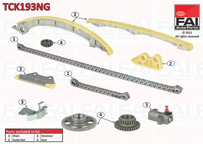 Fai Autoparts Steuerkettensatz [Hersteller-Nr. TCK193NG] für Honda von FAI AutoParts