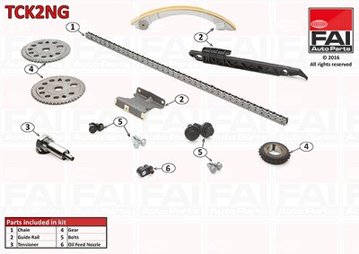 Fai Autoparts Steuerkettensatz [Hersteller-Nr. TCK2NG] für Opel, Vauxhall von FAI AutoParts