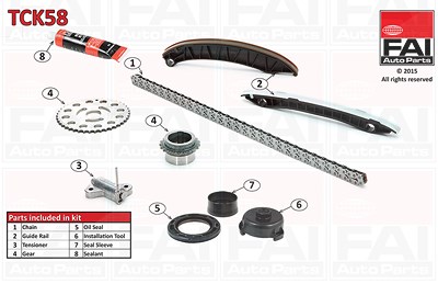 Fai Autoparts Steuerkettensatz [Hersteller-Nr. TCK58] für Nissan, Opel, Renault, Vauxhall von FAI AutoParts