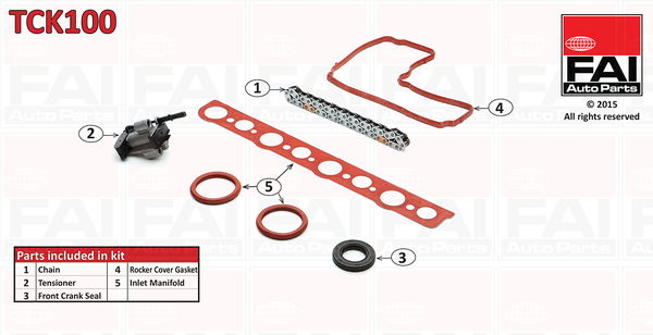 Steuerkettensatz Zylinderkopf FAI Autoparts TCK100 von FAI Autoparts