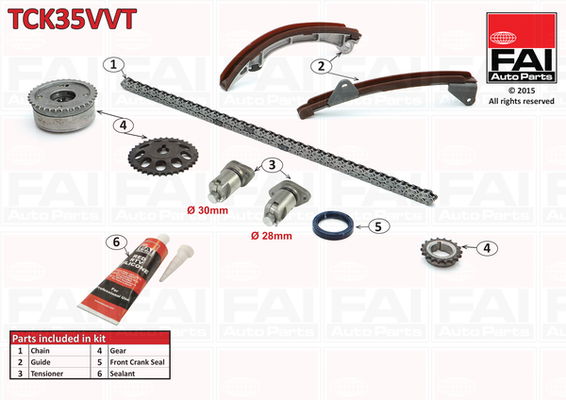 Steuerkettensatz oben FAI Autoparts TCK35VVT von FAI Autoparts