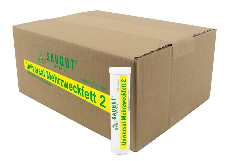 FAIE Hochleistungs Mehrzweckfett - 12 Kartuschen je 400g - Universalfett für Maschinen, Apparate & Fahrzeuge - Temperaturbereich -30°C bis +120°C - Wasserbeständig & Korrosionsschutz - Sparset von FAIE