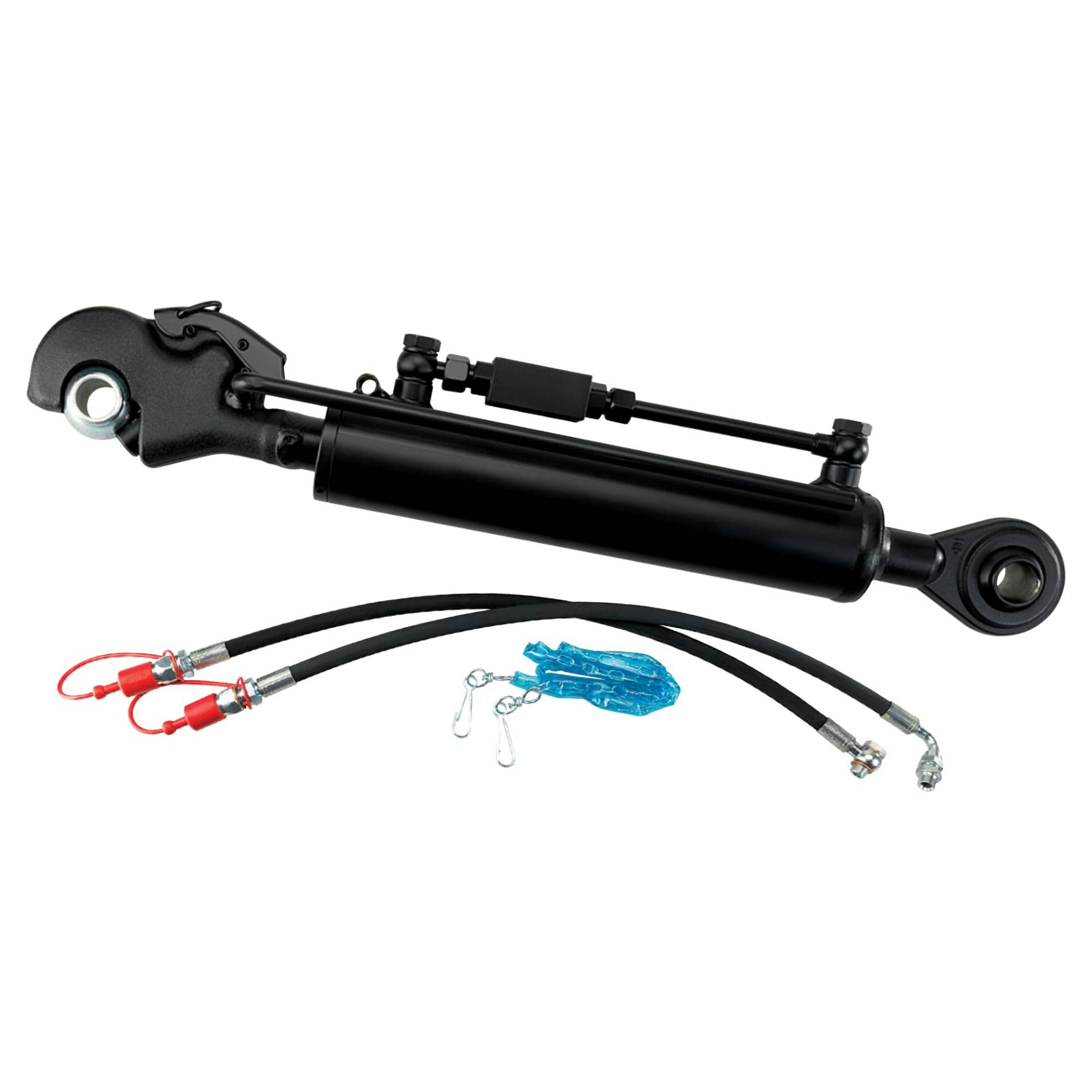 FAIE Hydraulischer Oberlenker Kat.2 mit Fanghaken & Kugelauge – Hub 180mm, Länge 567-747mm, bis 90PS, inkl. Anschlussschläuchen, Steuerkette & Rückschlagventil, Druckkraft 5.600kg, Zugkraft 3.900kg FAIE Hydraulischer Oberlenker Kat.2 mit Fanghaken & Kugelauge – Hub 180mm, Länge 567-747mm, bis 90PS, inkl. Anschlussschläuchen, Steuerkette & Rückschlagventil, Druckkraft 5.600kg, Zugkraft 3.900kg von FAIE