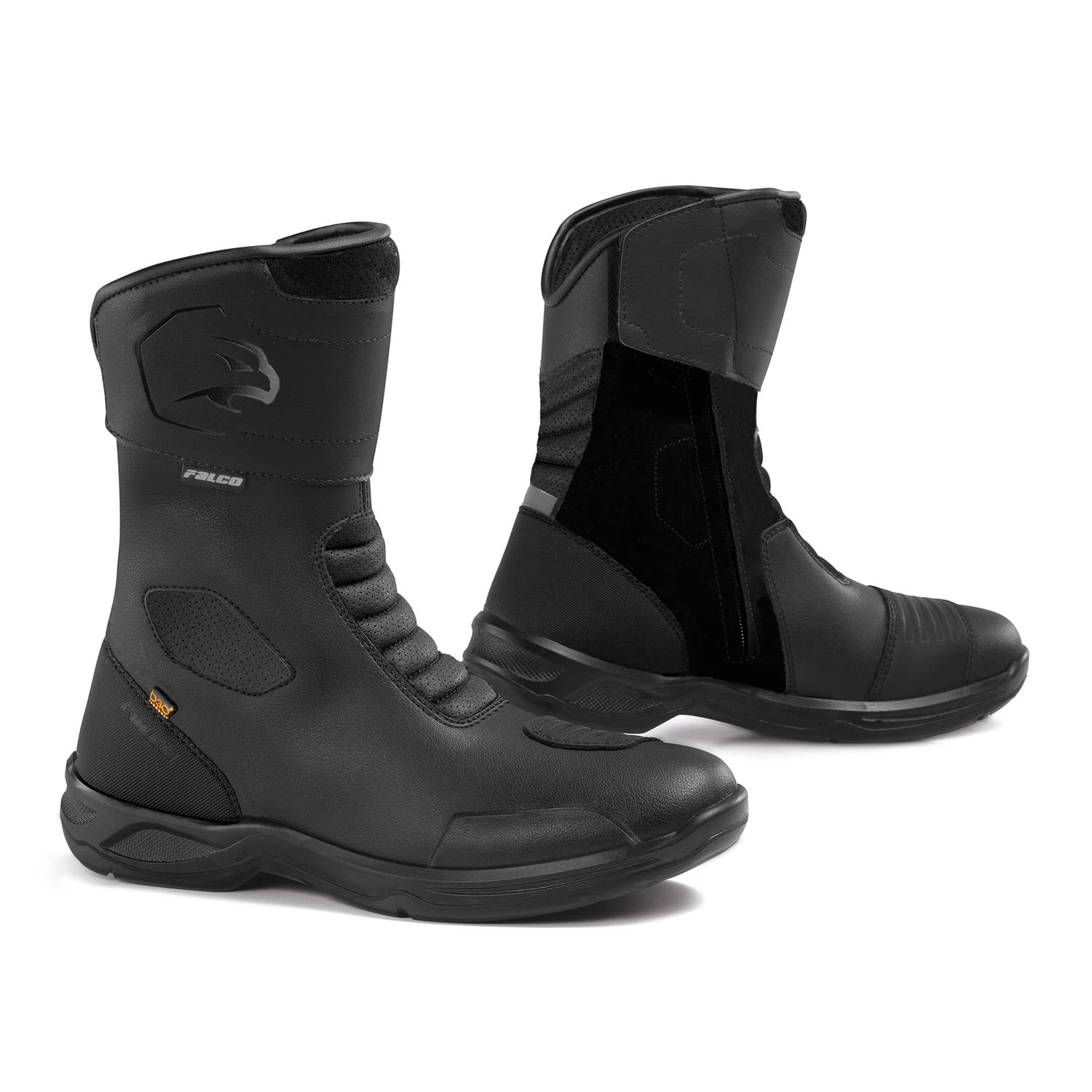 Falco Liberty 3 Wasserdichte Motorradstiefel (Black,45) von FALCO