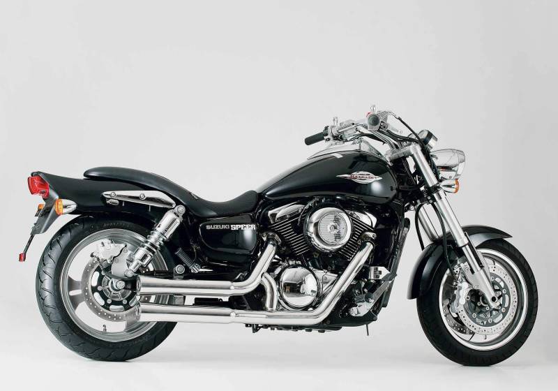 Auspuff kompatibel mit SUZUKI M 800 Intruder 2005-2016 WVB4 FALCON Double Groove Komplettanlage mit Kat von FALCON Custom Parts