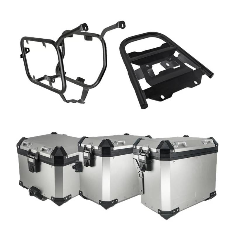 Hinterradgepäckträger Motorrad-Aluminium-Gepäckträger-Satteltasche für für DL650 für V-Strom 650 2017-2022 Box-Seitengepäck-Hinterkoffer-Rack-Halterung von FALELELV