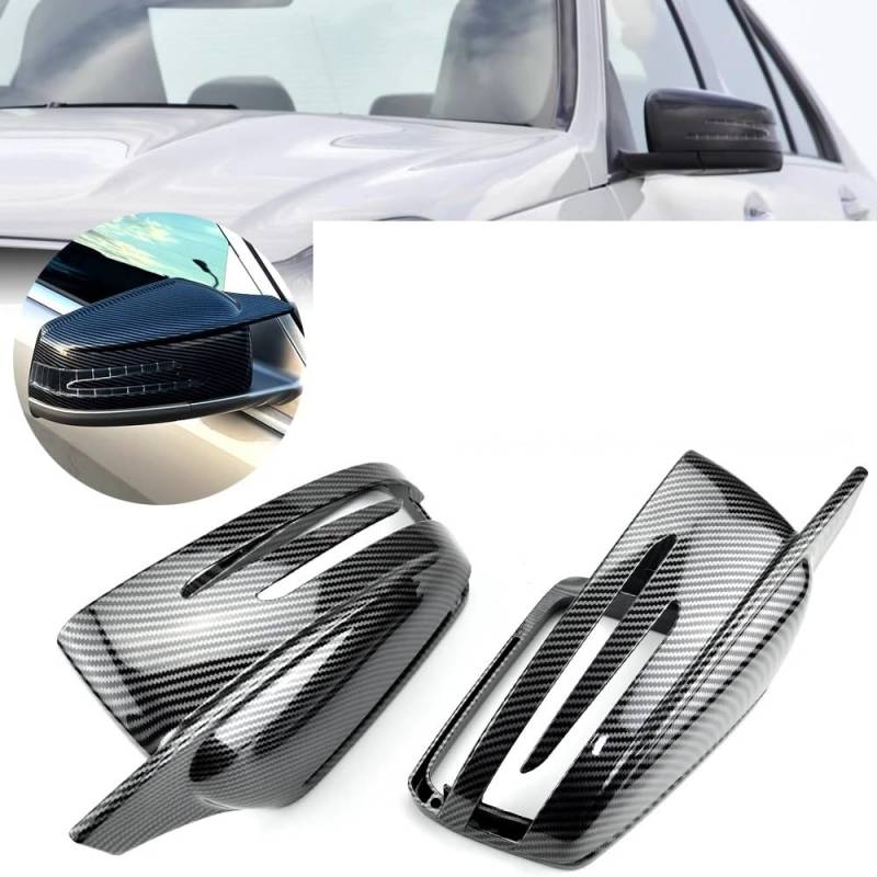 Rückspiegelabdeckung 1 Paar Auto-Rückspiegel-Abdeckkappen Für Für W204 Für C207 Für W212 Für W221 Außenauto L+R Seitenspiegelabdeckungen von FALELELV