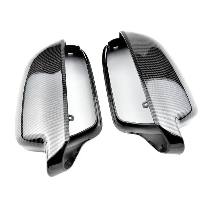 Rückspiegelabdeckung 2 Stücke Rückspiegelschalen Abdeckkappe Auto Styling Schale Seitenspiegelschalen Abdeckungen Für A3 Für A4 Für A5 Für B8.5 von FALELELV