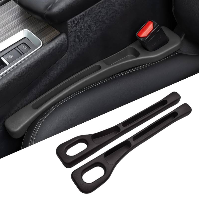 2 Stück Autositz Lückenfüller, 2025 Upgrade Aufbewahrungsbox für Autositze Universal Autositz Lücken Organizer Car Seat Gap Filler für Verhinderung des Herunterfallens von Gegenständen von FANGCCC