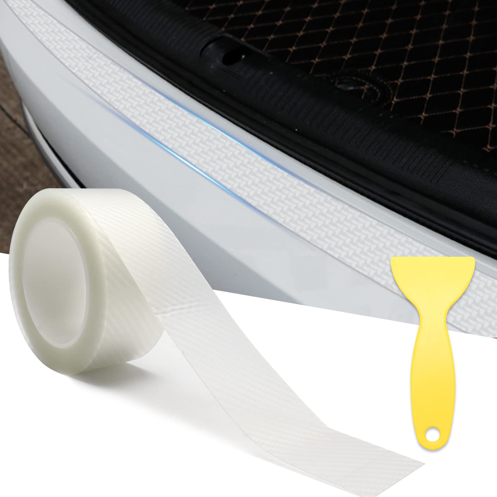 FANGCCC Auto Einstiegsleisten 5cm*10m Auto Einstiegsleisten Kohlefaser Aufkleber Transparent Folie Universal Auto Einstiegsleisten Schutz Ladekantenschutz Folie mit Schaber für Auto FANGCCC Auto Einstiegsleisten 5cm*10m Auto Einstiegsleisten Kohlefaser Aufkleber Transparent Folie Universal Auto Einstiegsleisten Schutz Ladekantenschutz Folie mit Schaber für Auto von FANGCCC