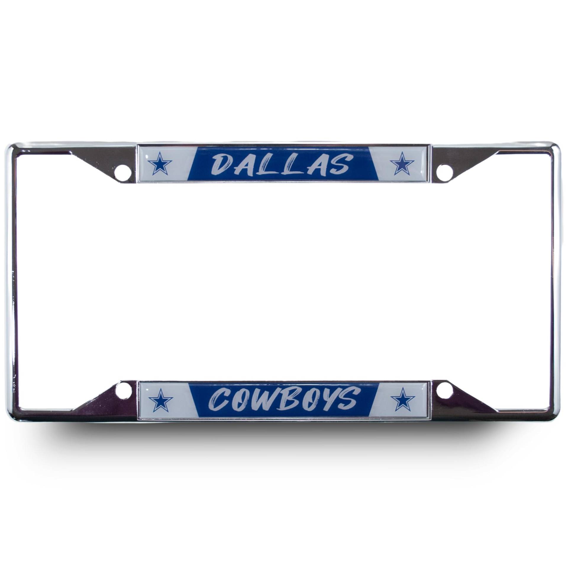 Dallas Cowboys NFL Nummernschild-Rahmen aus Chrom-Zink-Legierung, 4 Schrauben, moderner Schriftzug, Chrom-Hintergrund und Team-Farben, ergänzen Jede Farbe, LKW, SUV, Auto Dallas Cowboys NFL Nummernschild-Rahmen aus Chrom-Zink-Legierung, 4 Schrauben, moderner Schriftzug, Chrom-Hintergrund und Team-Farben, ergänzen Jede Farbe, LKW, SUV, Auto von FANMATS