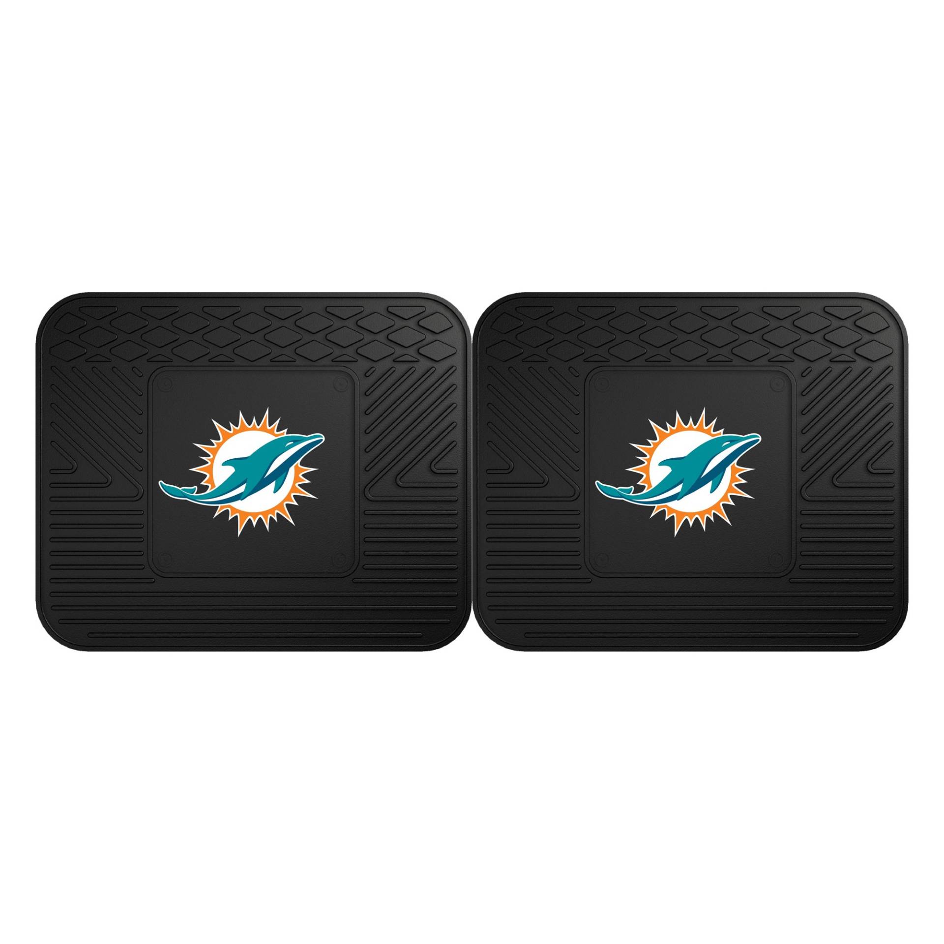 FANMATS 12314 NFL Miami Dolphins Back Row Utility Automatten – 2-teiliges Set, 35,6 cm. x 43,2 cm, Allwetterschutz, universelle Passform, tiefes Resevoir-Design, geformtes Team-Logo FANMATS 12314 NFL Miami Dolphins Back Row Utility Automatten – 2-teiliges Set, 35,6 cm. x 43,2 cm, Allwetterschutz, universelle Passform, tiefes Resevoir-Design, geformtes Team-Logo von FANMATS