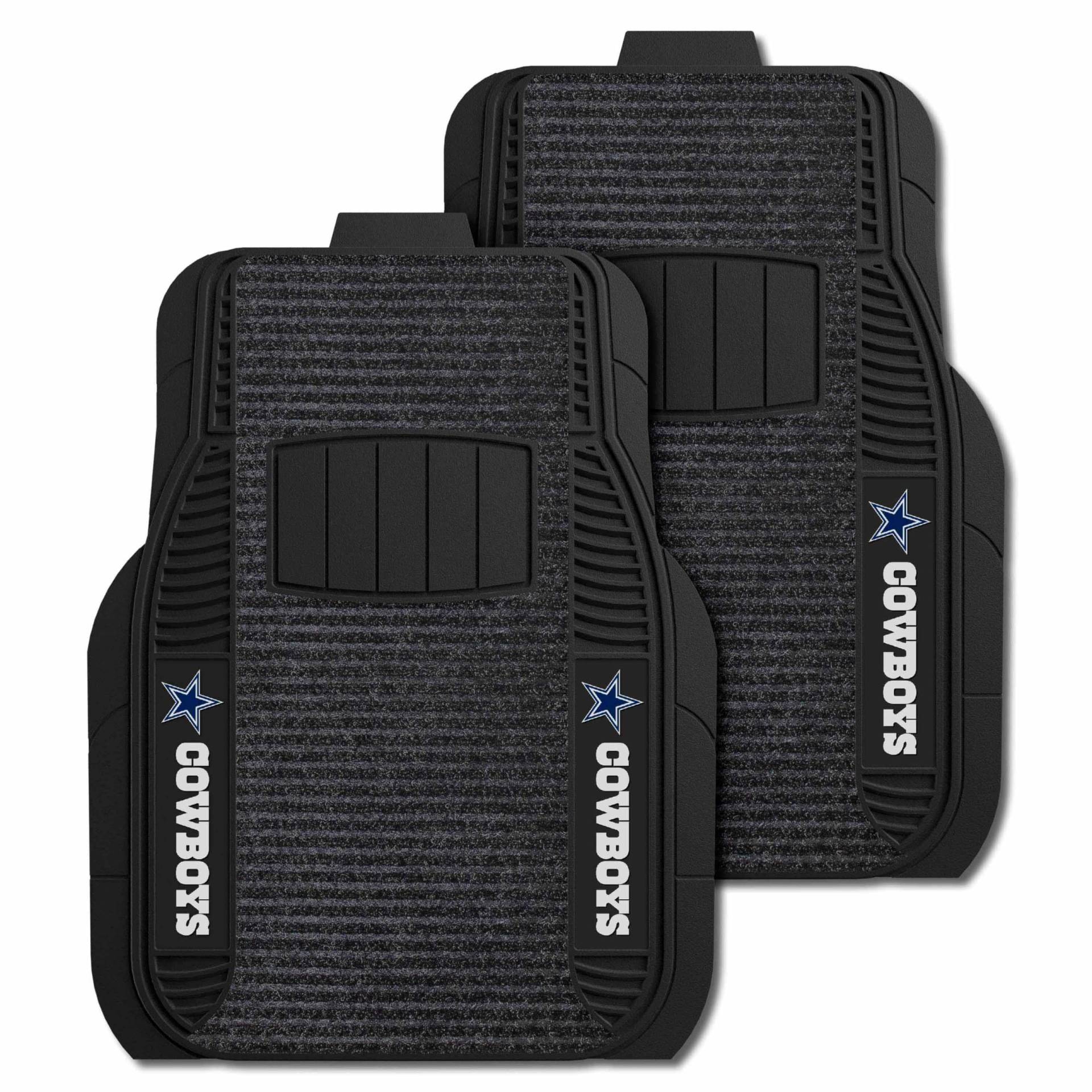 FANMATS 13497 Dallas Cowboys 2-teiliges Deluxe-Automatten-Set, Vinyl-Besatz und farbiges Team-Logo, Doppelripp anthrazit, zuschneidbare Kanten FANMATS 13497 Dallas Cowboys 2-teiliges Deluxe-Automatten-Set, Vinyl-Besatz und farbiges Team-Logo, Doppelripp anthrazit, zuschneidbare Kanten von FANMATS