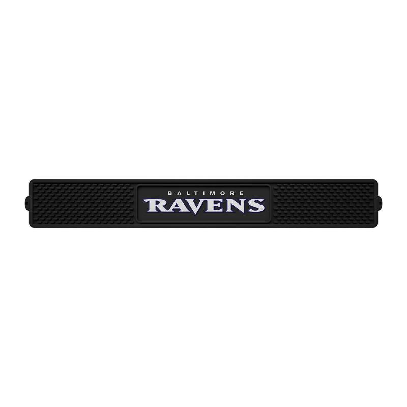 FANMATS - 13979 NFL Baltimore Ravens Vinyl Trinkmatte schwarz 8,3 x 61 cm von FANMATS