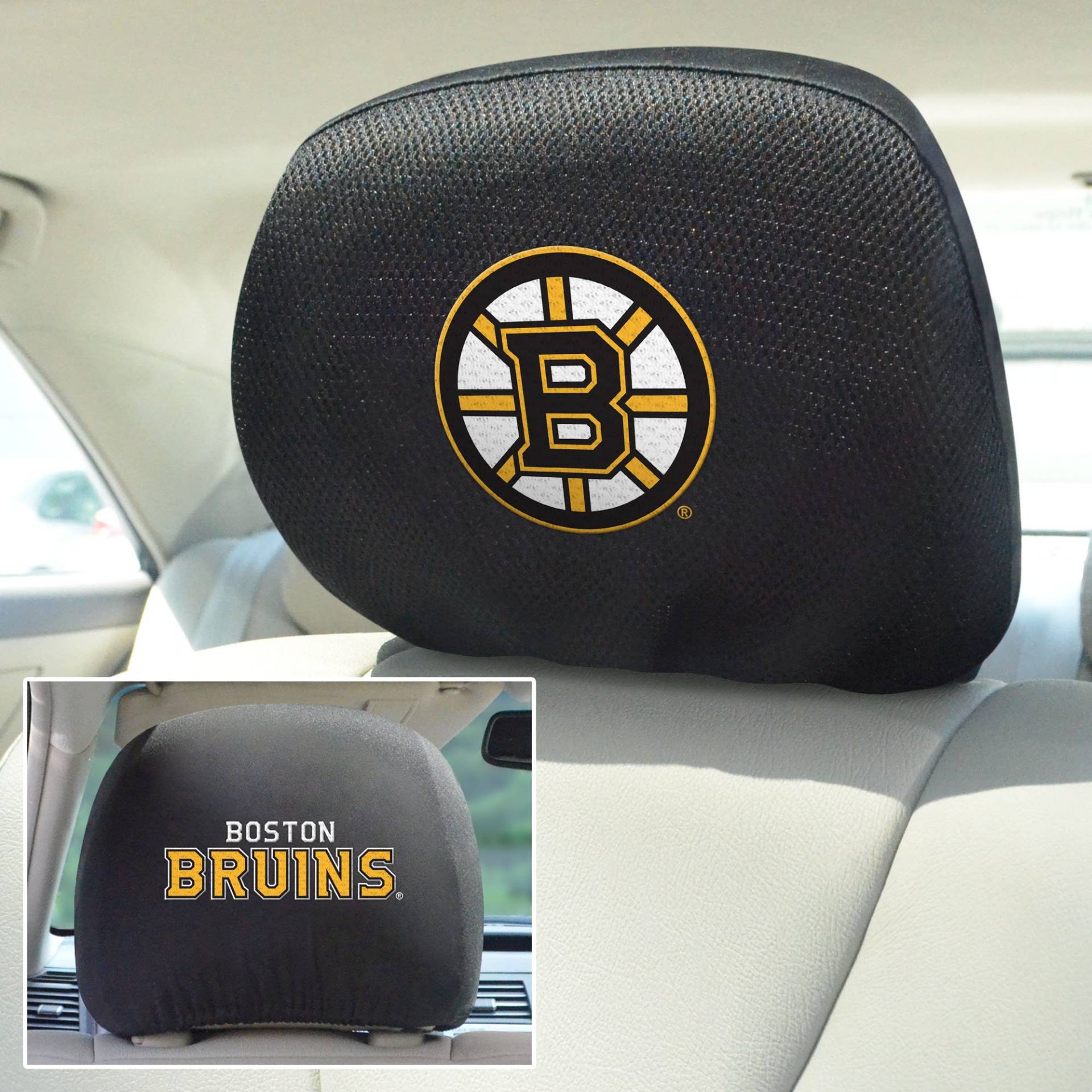 FANMATS 14778 Boston Bruins Kopfstützenbezug-Set, Bestickt, 2-teilig FANMATS 14778 Boston Bruins Kopfstützenbezug-Set, Bestickt, 2-teilig von FANMATS
