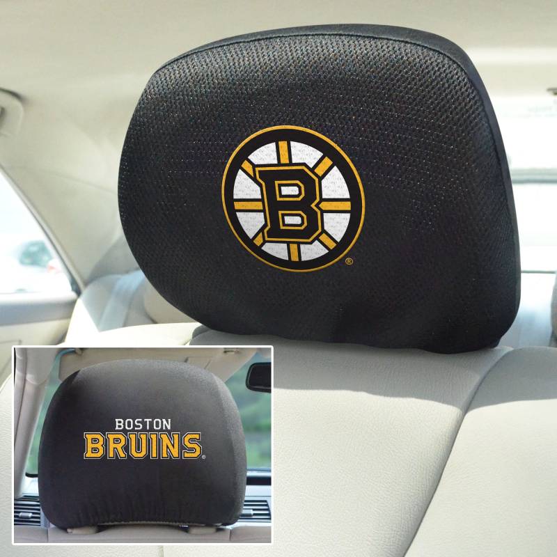 FANMATS 14778 Boston Bruins Kopfstützenbezug-Set, Bestickt, 2-teilig von FANMATS