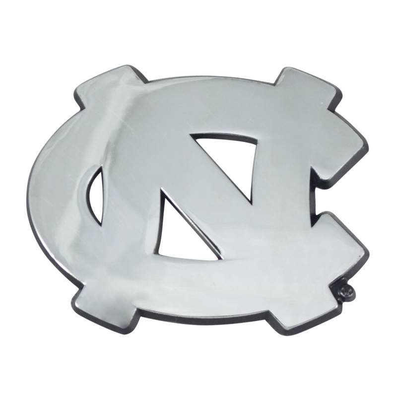 FANMATS 14902 NCAA UNC University of North Carolina – Chapel Hill Tar Heels Chrom Team Emblem, Silber, 6,6 x 8,1 cm von FANMATS