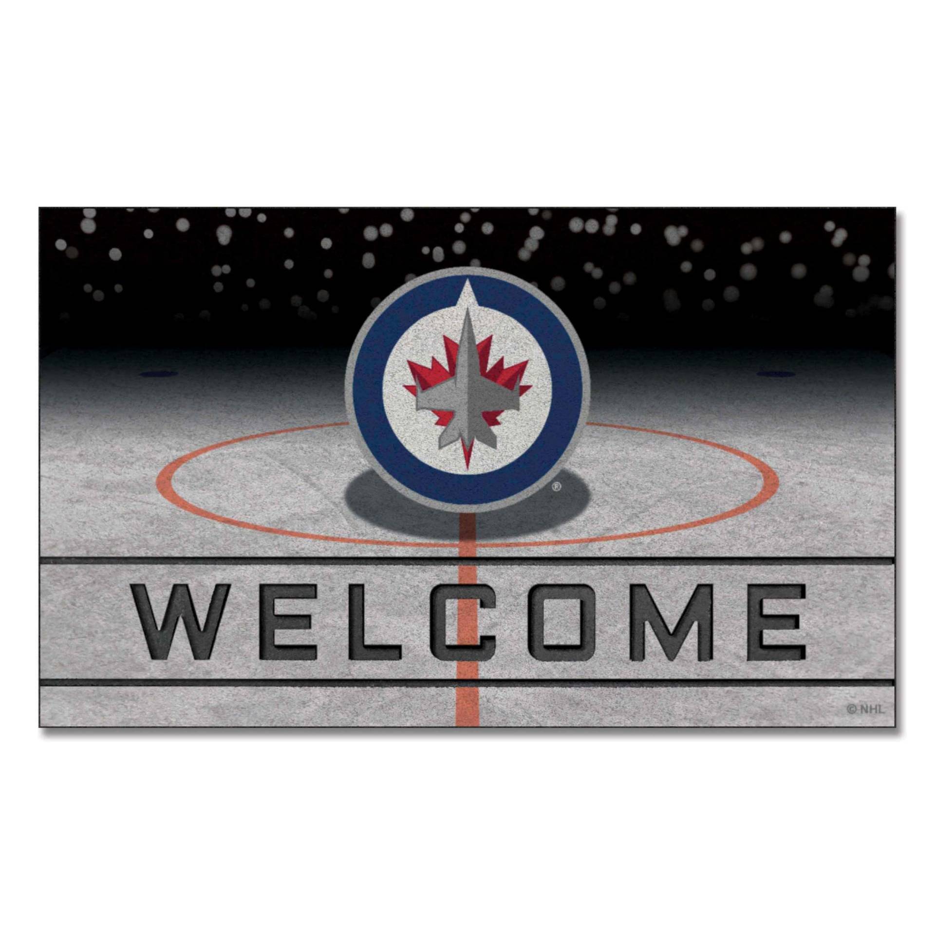 FANMATS 21291 Team Color Crumb Rubber Winnipeg Jets Fußmatte, 1 Stück FANMATS 21291 Team Color Crumb Rubber Winnipeg Jets Fußmatte, 1 Stück von FANMATS