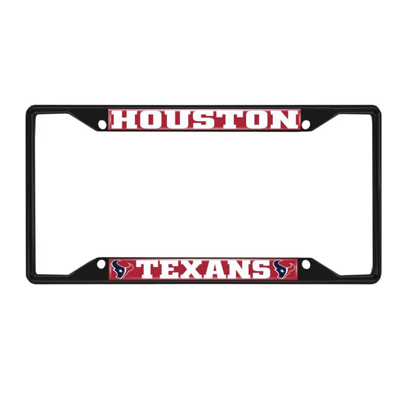 FANMATS 31357 Houston Texans Kennzeichenrahmen aus Metall, Schwarz von FANMATS